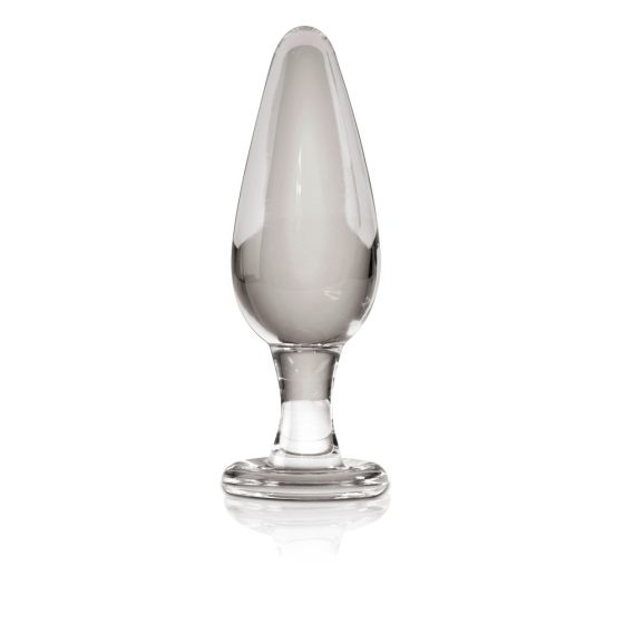 Icicles Nr. 26 - dildo anal conic, din sticlă (transparent)