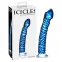 Icicles No. 29 - dildo penis spiralat - sticlă albastră