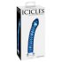 Icicles Nr. 29 - dildo de sticlă spirală, pentru bărbați (albastru)