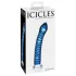 Icicles No. 29 - dildo penis spiralat - sticlă albastră