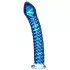 Icicles No. 29 - dildo penis spiralat - sticlă albastră