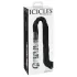 Icicles No. 38 - dildou din sticlă transparentă și bici din piele - negru