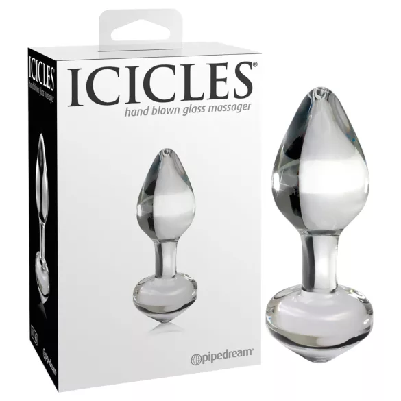 Icicles No. 44 - dop anal conic - sticlă transparentă