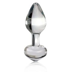 Icicles No. 44 - dildo anal din sticlă, conic (transparent)