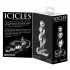 Icicles No. 47 - dop anal cu 3 bile - sticlă transparentă