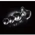 Icicles No. 47 - dop anal cu 3 bile - sticlă transparentă