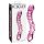 Icicles No. 55 - dildo din sticlă cu două capete pentru punctul G (roz)
