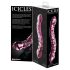 Icicles No. 55 - dildo din sticlă cu două capete pentru punctul G (roz)