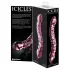 Icicles No. 55 - dildo dublu capăt - stimulare punct G - sticlă roz