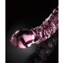 Icicles No. 55 - dildo din sticlă cu două capete pentru punctul G (roz)