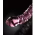 Icicles No. 55 - dildo dublu capăt - stimulare punct G - sticlă roz