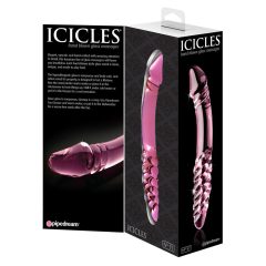   Icicles No. 57 - dildo de sticlă cu două capete în formă de penis (roz)