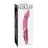 Icicles Nr. 57 - Dildo cu Două Capete din Sticlă, Roz (formă de penis)
