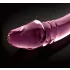 Icicles No. 57 - dildo dublu cu penis - sticlă - roz