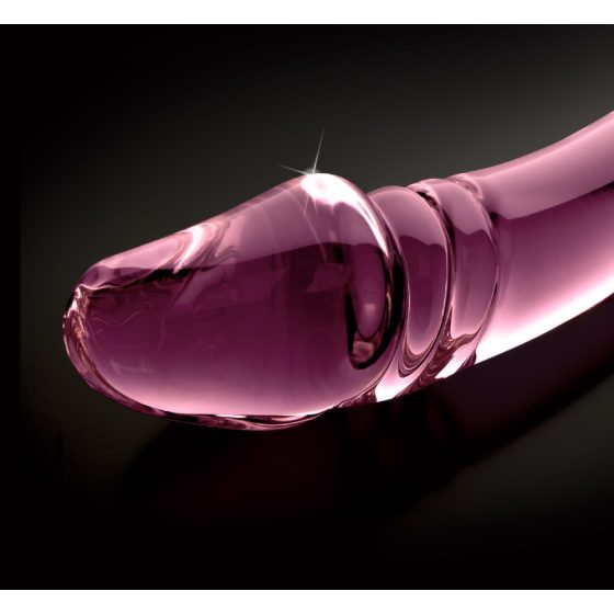 Icicles No. 57 - dildo de sticlă cu două capete în formă de penis (roz)