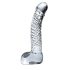 Icicles No. 61 - dildo din sticlă cu testicule și penis - transparent