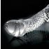 Icicles Nr. 61 - Dildo din sticlă cu inel și formă de penis (transparent)