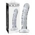 Icicles Nr. 62 - dildo din sticlă cu formă de penis (transparent)