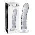 Icicles No. 62 - dildo din sticlă cu penis - transparent