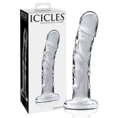   Icicles No. 62 - dildo transparent din sticlă în formă de penis