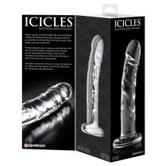   Icicles No. 62 - dildo transparent din sticlă în formă de penis