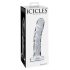 Icicles Nr. 62 - dildo din sticlă cu formă de penis (transparent)
