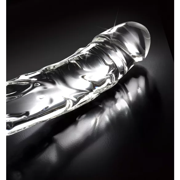 Icicles No. 62 - dildo din sticlă cu penis - transparent