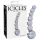 Icicles No. 66 - dildo din sticlă curbat cu bile - transparent