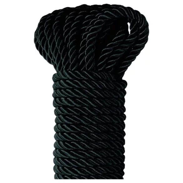 Fetish Silky Rope - funie de bondage shibari (10 m, negru)