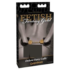 Pipedream Fetish Fantasy Gold - cătușe de pluș (negru)