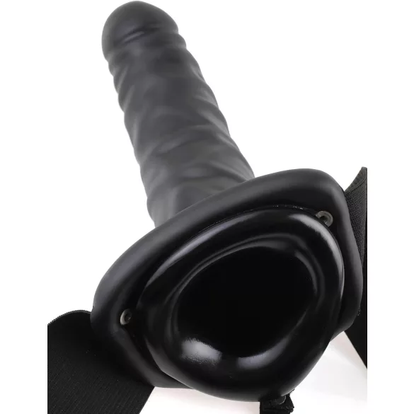 Fetish Strap-On 8 - dildo cu ham - vibrator gol - negru