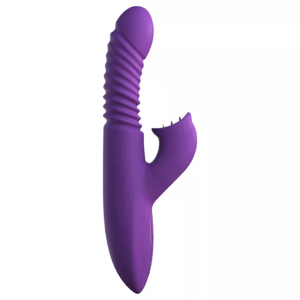 Fantasy For Her - vibrator împingător 3 în 1 cu funcție de încălzire (mov)