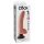 King Cock 9 - dildo flexibil cu ventuză - vibrator 26cm - culoare naturală