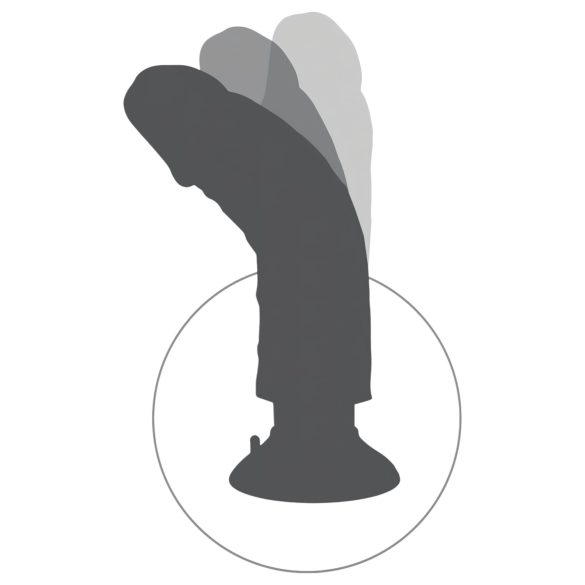 King Cock 9 - dildo flexibil cu ventuză - vibrator 26cm - culoare naturală
