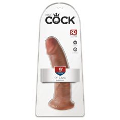   King Cock - dildou realist cu ventuză - 23cm - culoare natur închis