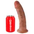 King Cock - dildou realist cu ventuză - 23cm - culoare natur închis