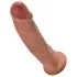 King Cock - dildou realist cu ventuză - 23cm - culoare natur închis