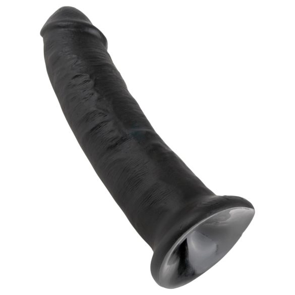 King Cock - dildo cu ventuză - negru - 23 cm