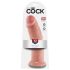 King Cock 10 - Dildo ventuză mare (25cm) - Nude