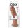 King Cock 10 - dildo mare cu ventuză (25cm) - natur închis