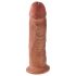 King Cock 10 - dildo mare cu ventuză (25cm) - natur închis