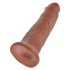 King Cock 10 - dildo mare cu ventuză (25cm) - natur închis