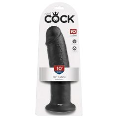 King Cock - dildo cu ventuză - 25cm - negru