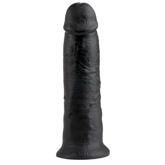 King Cock 10 - dildo mare cu ventuză (25cm) - negru