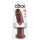 King Cock 10 - dildo mare cu ventuză (25 cm) - maro