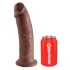 King Cock 10 - dildo cu ventuză mare - 25cm - maro
