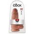 King Cock 9 Chubby - dildo cu ventuză (23cm) - nuanță naturală închisă