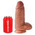 King Cock - dildo realist cu ventuză - 23cm - nuanță închisă natur