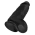 King Cock - dildou cu ventuză și testicule - 23cm - negru
