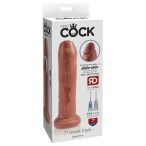   King Cock 7 - dildo realist (18cm) - culoare naturală întunecată